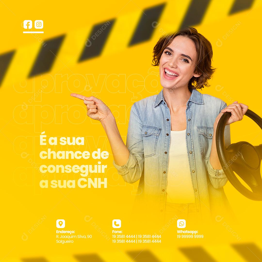 Social Medi É a sua chance de conseguir a sua CNH Auto Escola PSD Editável