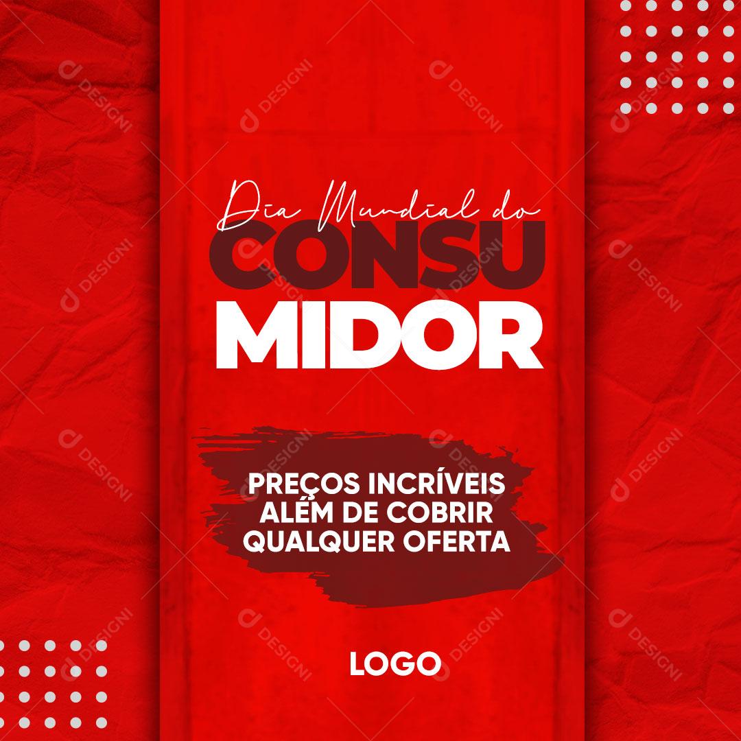 Post Consumer Day March 15 Incredible Prices Social Media Editable PSD