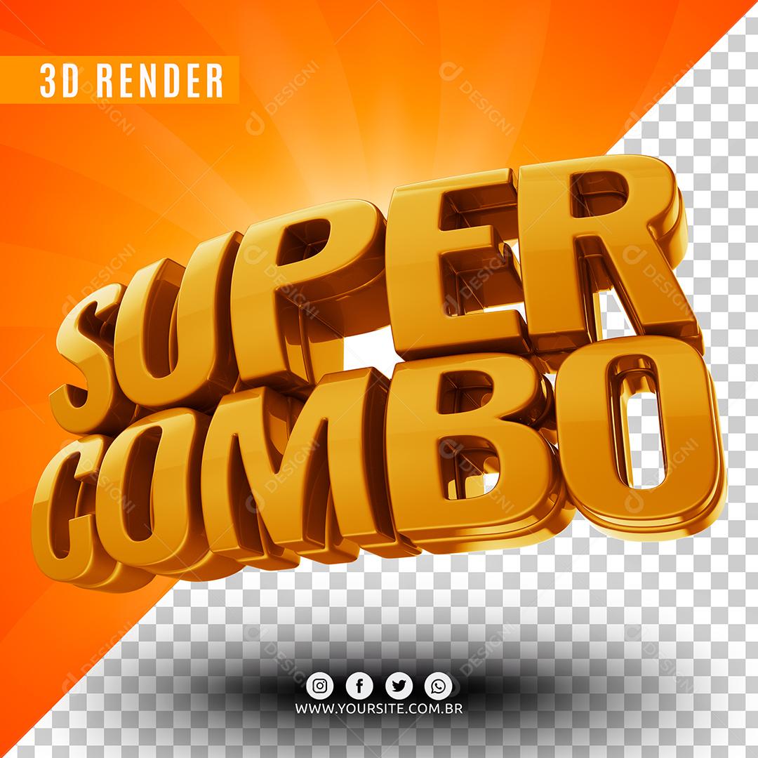 Super Combo Dourado Texto 3D Para Composição PSD