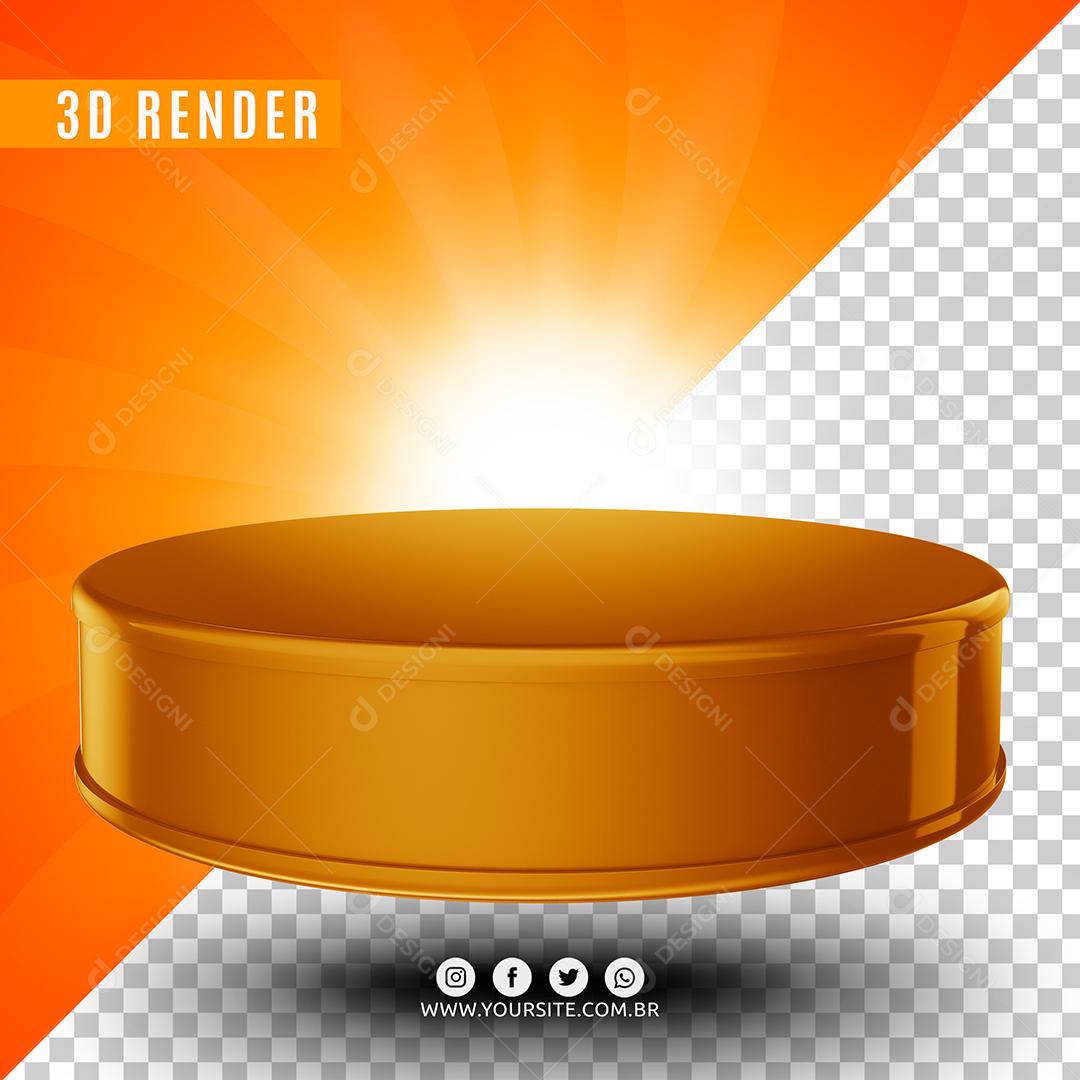 Elemento 3D Pódio Para Composição PSD