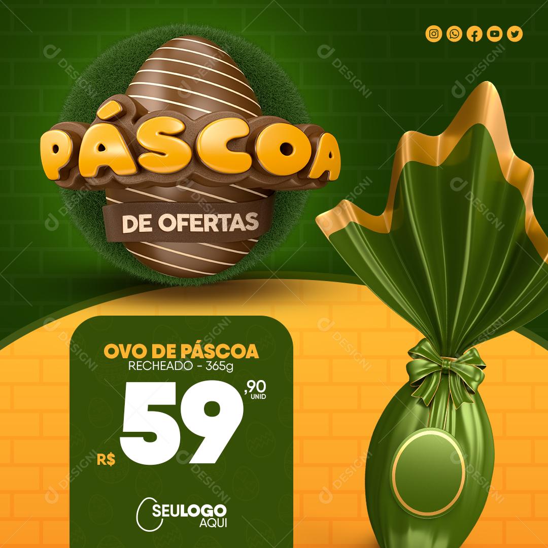 Social Media Easter Deals Easter Egg Editable PSD