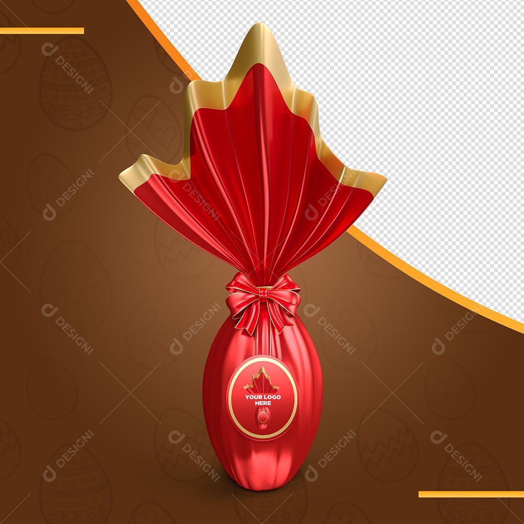 Elemento 3D Ovo De Páscoa Para Composição PSD