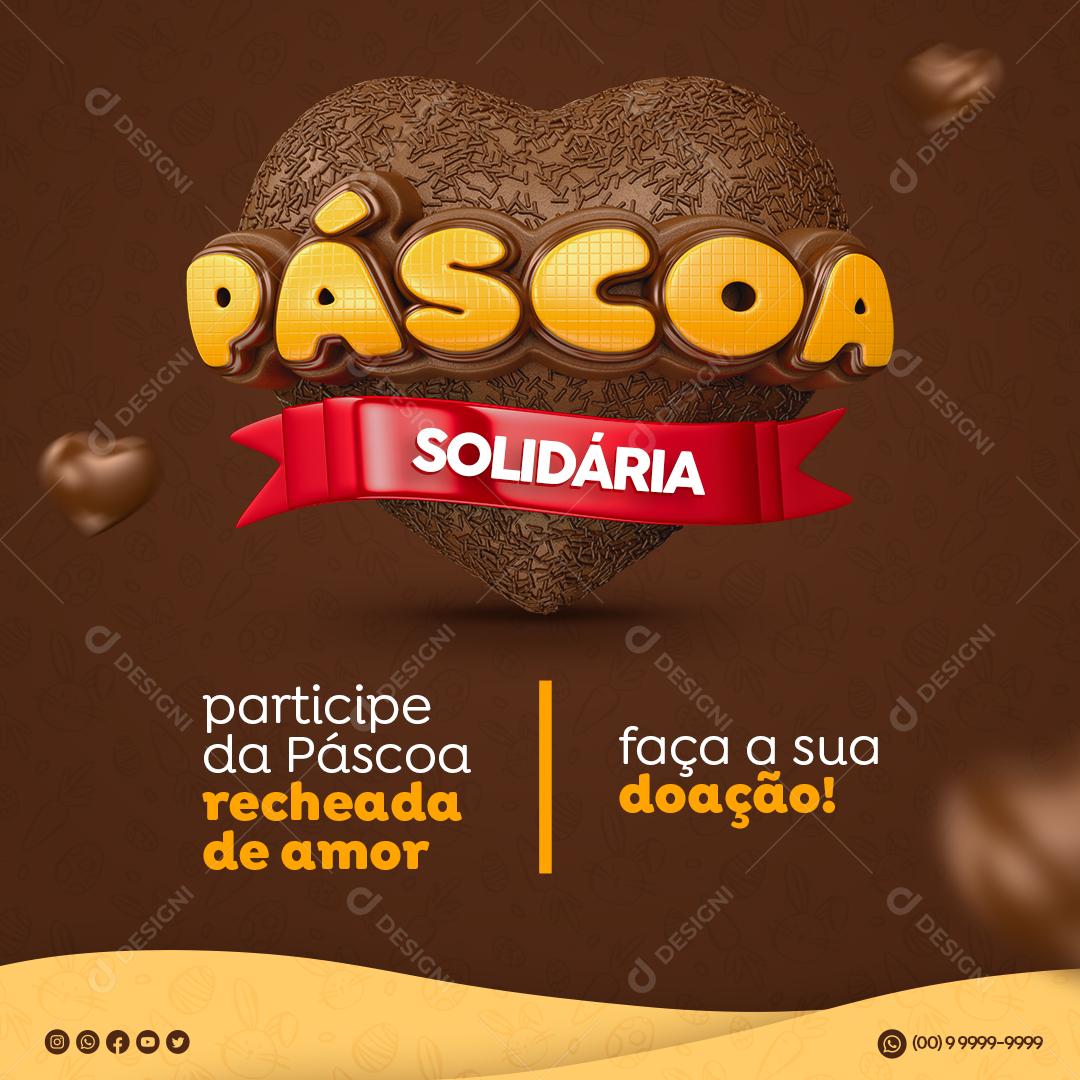 Social Media Páscoa Solidária Participe Da Páscoa Recheada De Amor PSD Editável