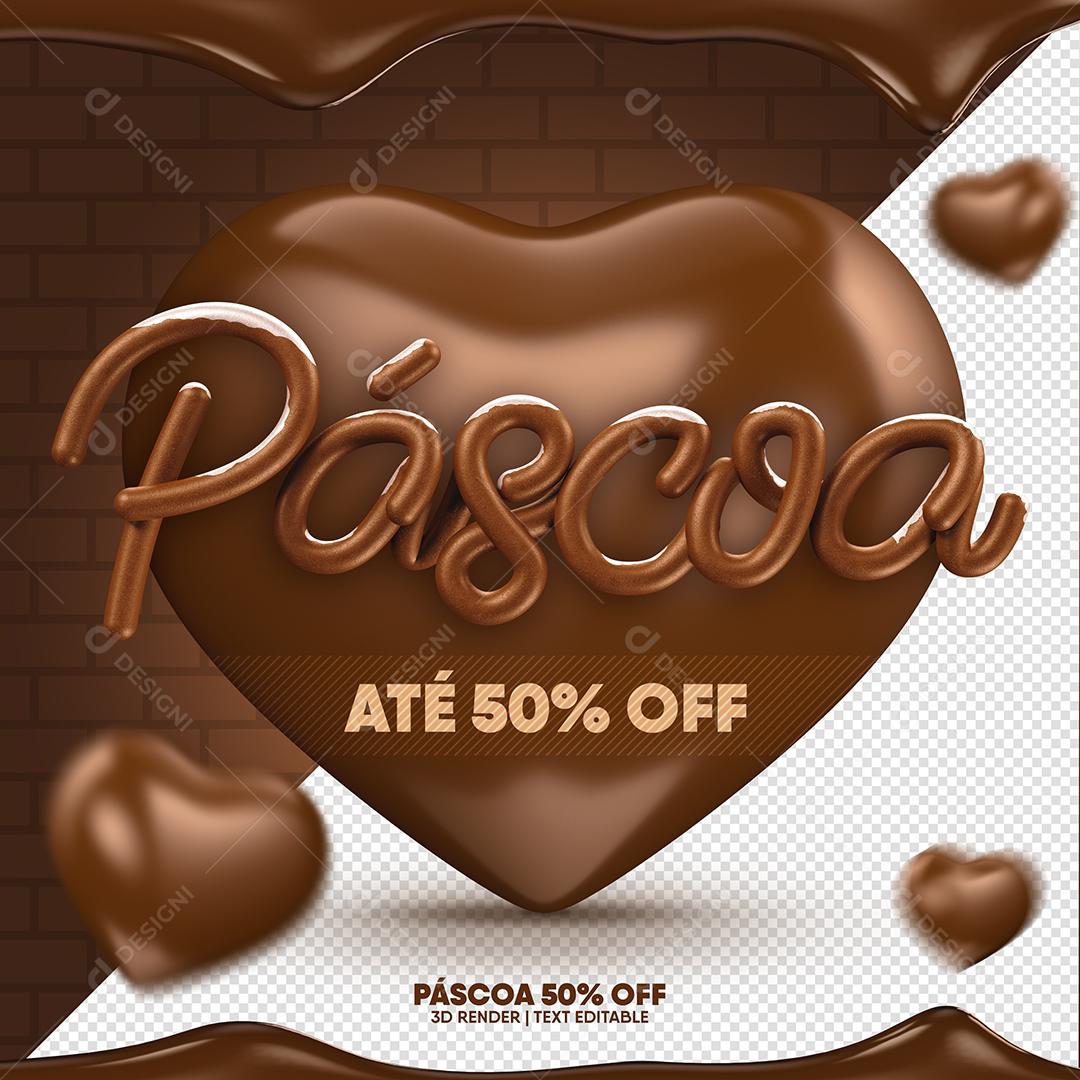 Social Media Páscoa Até 50% De Desconto PSD Editável