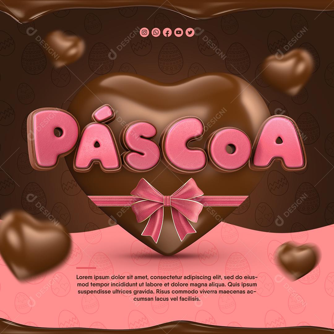 Páscoa Chocolate Social Media PSD Editável
