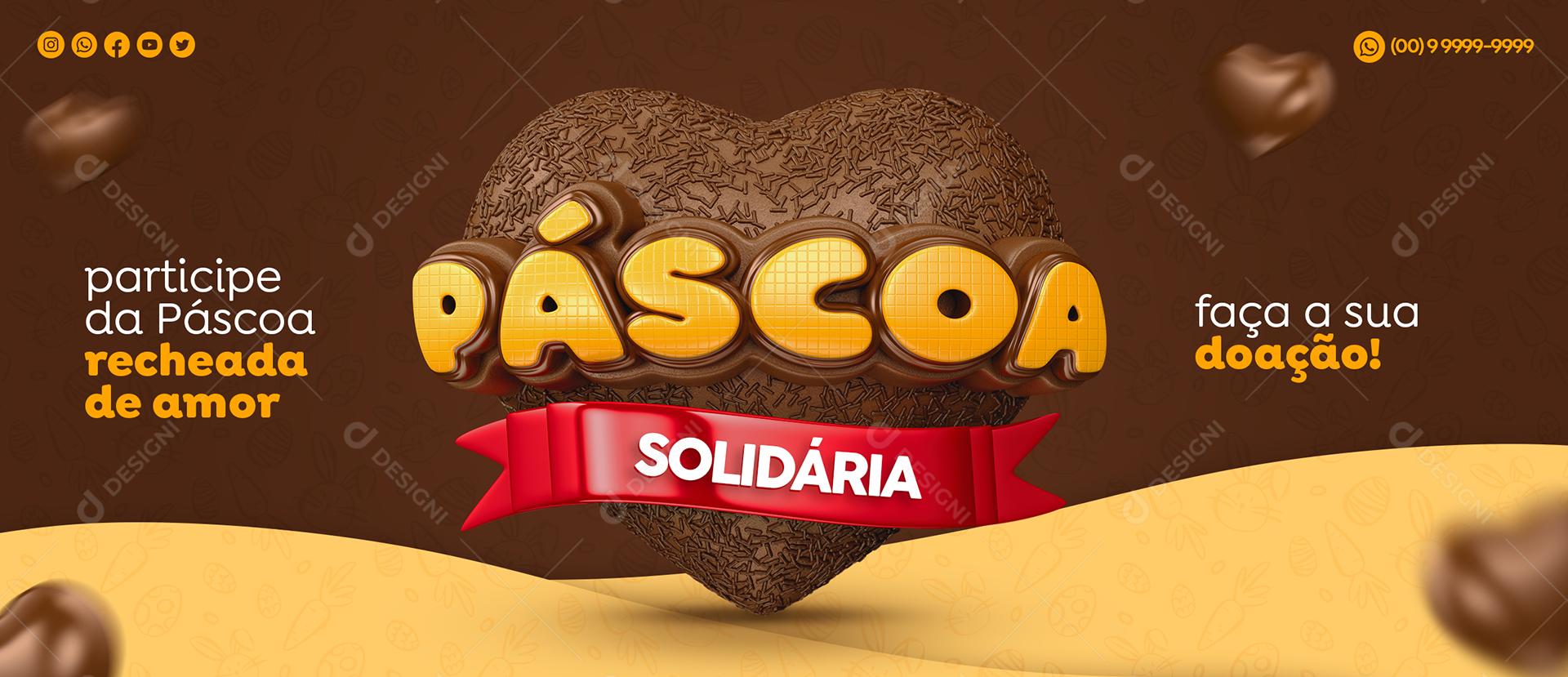 Social Media Banner Páscoa Premiada PSD Editável