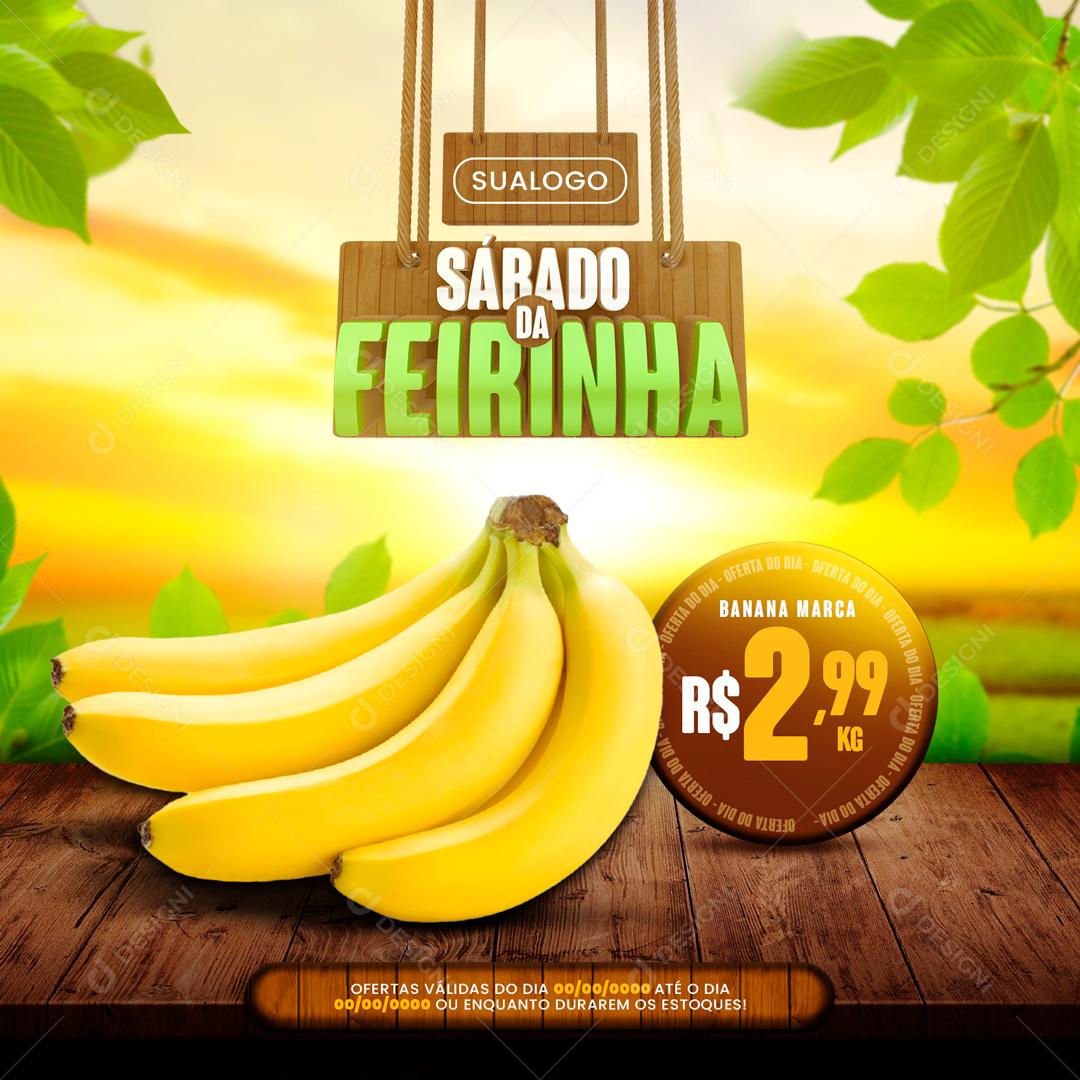 Sábado  Da Feirinha Hortifrúti Social Media PSD Editável