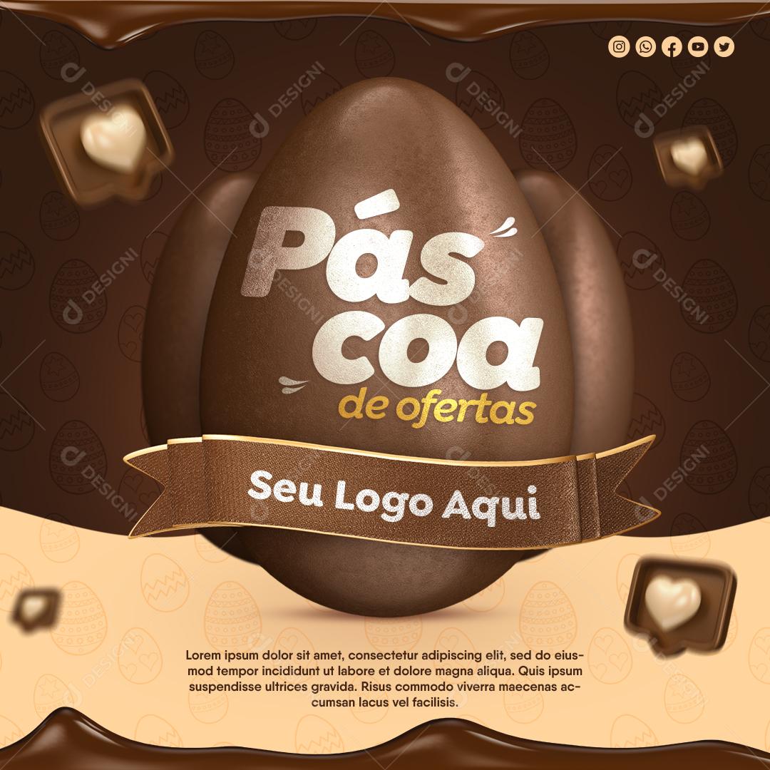 Social Media Páscoa De Ofertas PSD Editável
