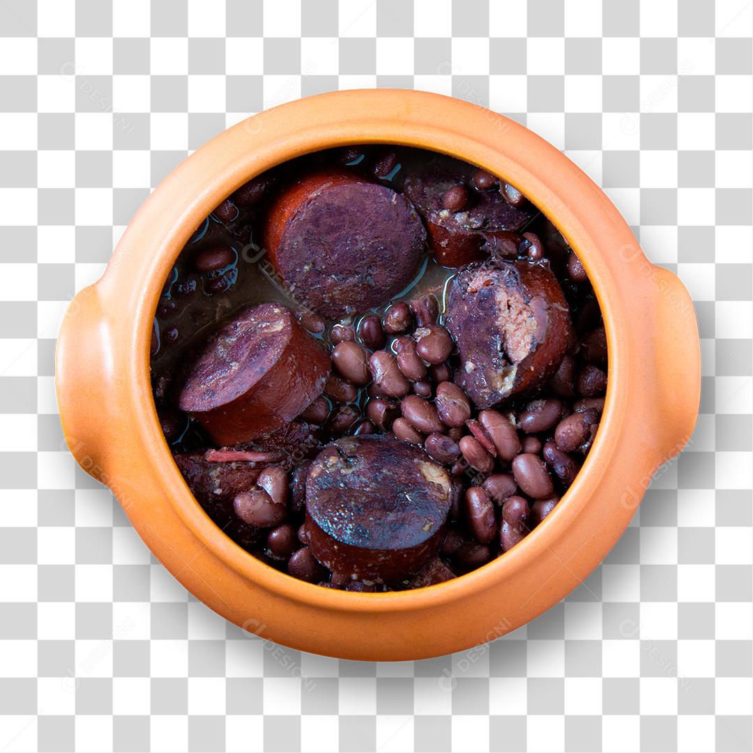 Bote cerâmica com feijoada PNG Transparente