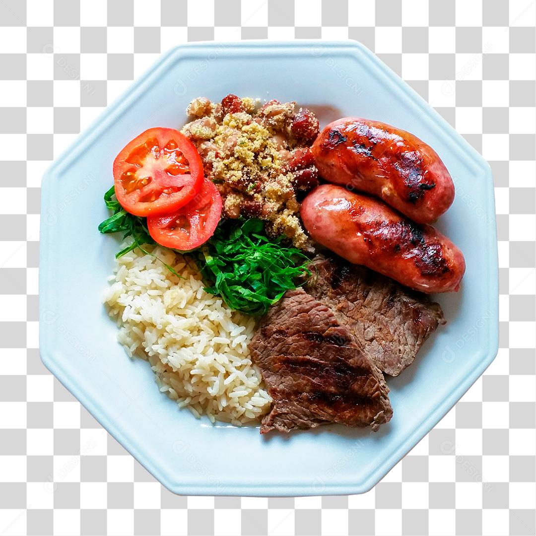 Prato de Comida Típica Brasileira PNG Transparente