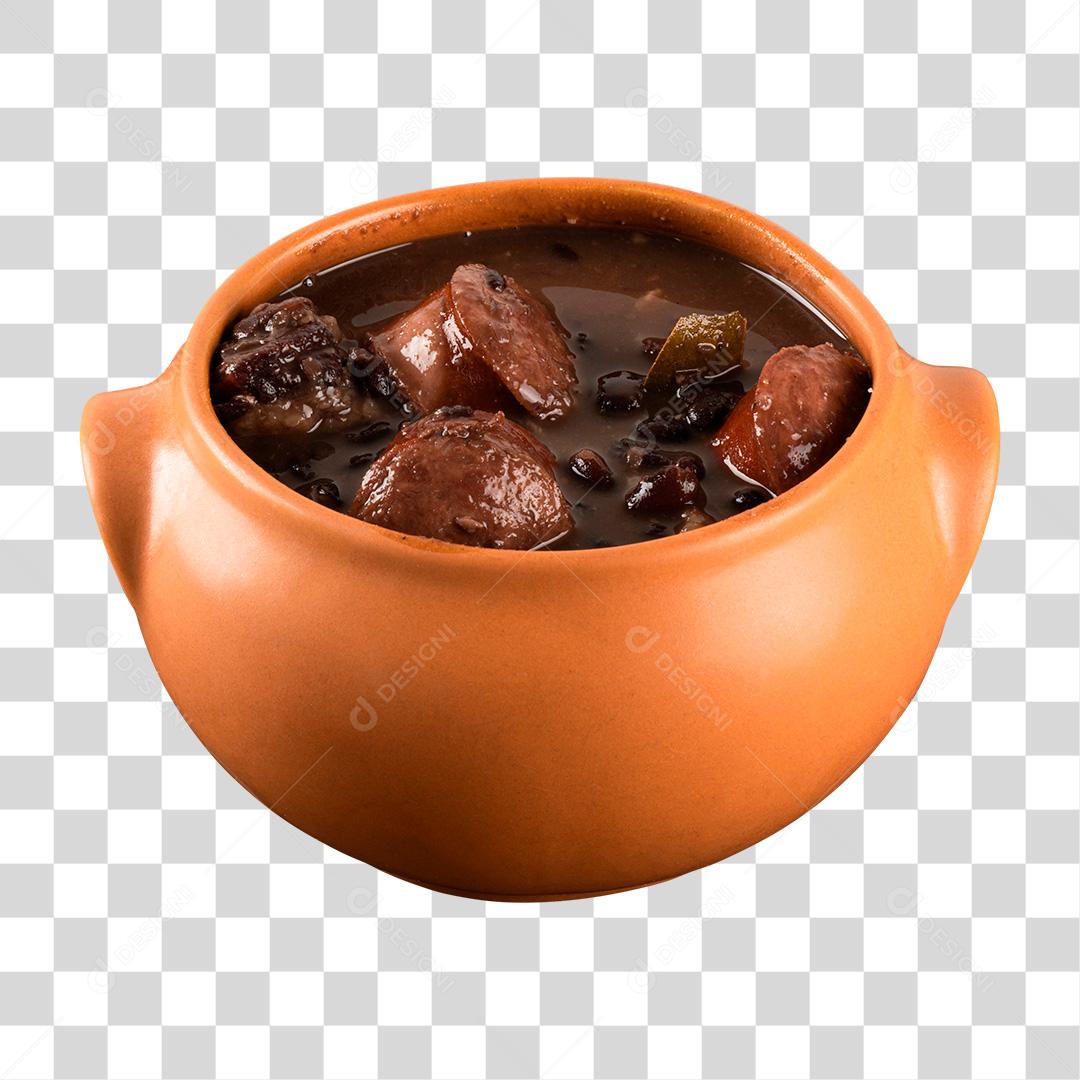 Feijoada in clay bowl Transparent PNG