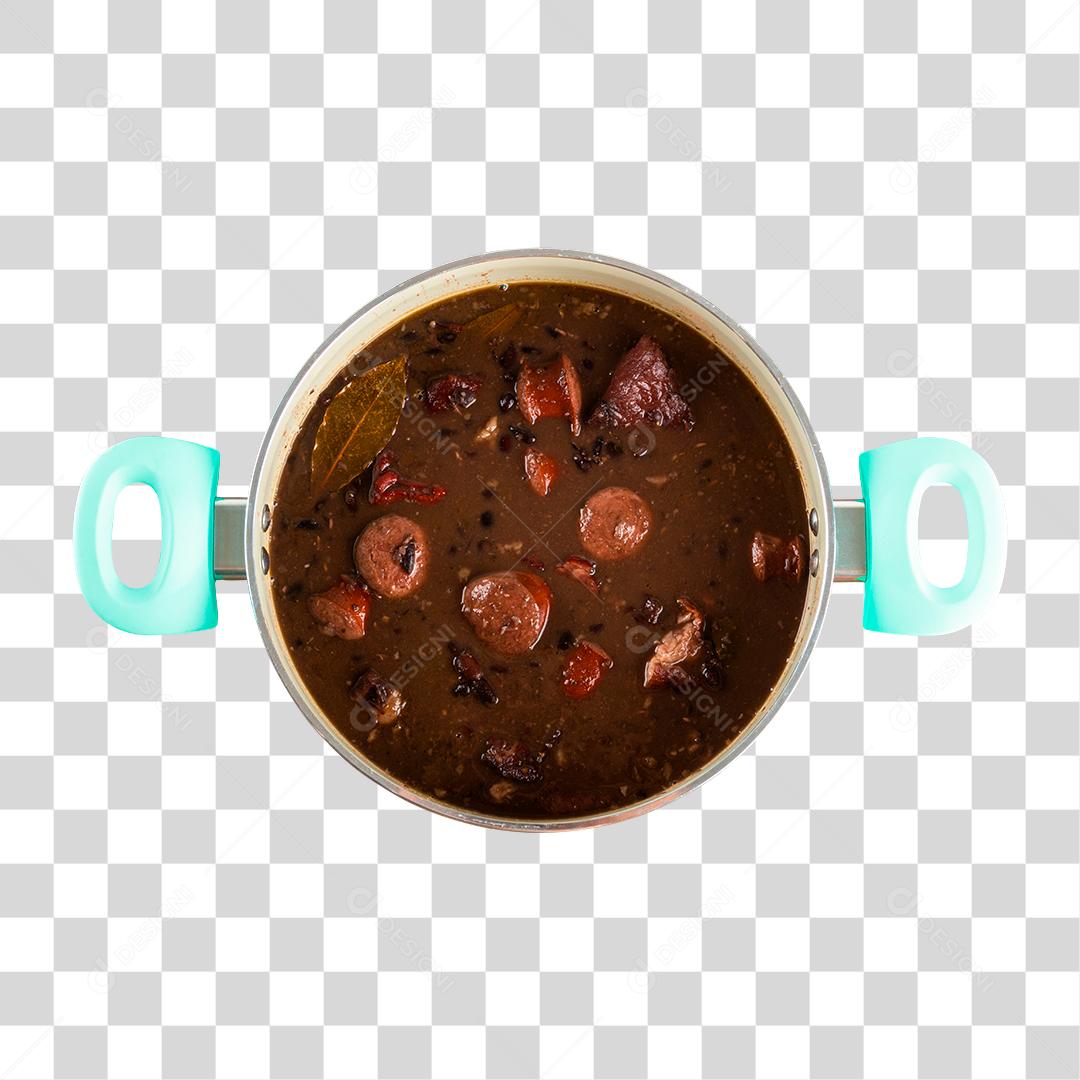 Feijoada em panela verde PNG Transparente