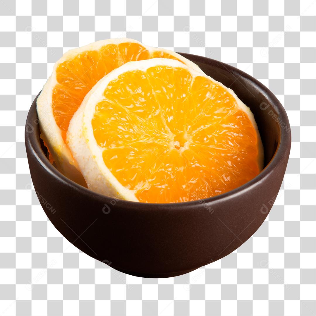 Fatias de Laranja em uma tijela PNG Transparente