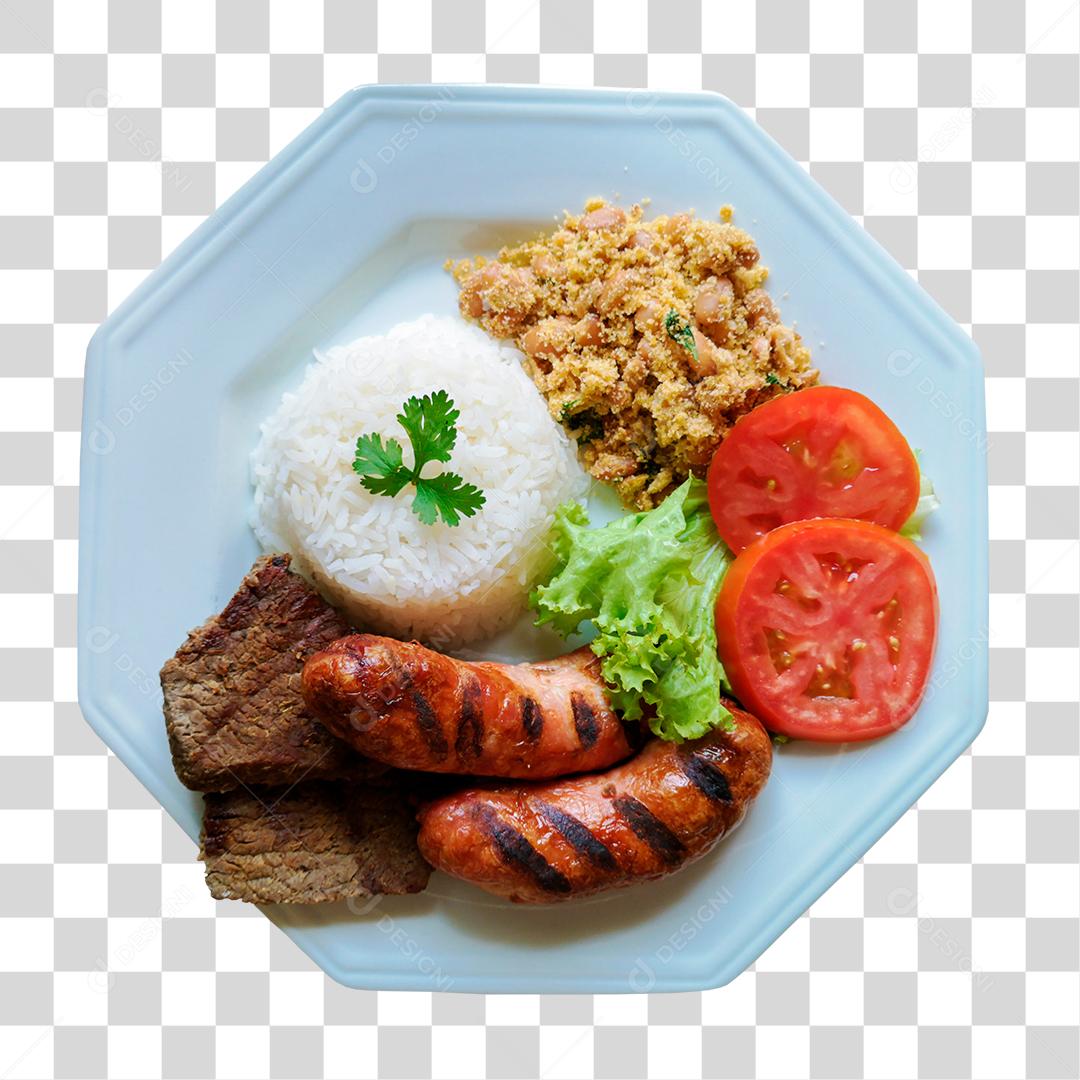 Prato de Comidas Típica Brasileira PNG Transparente