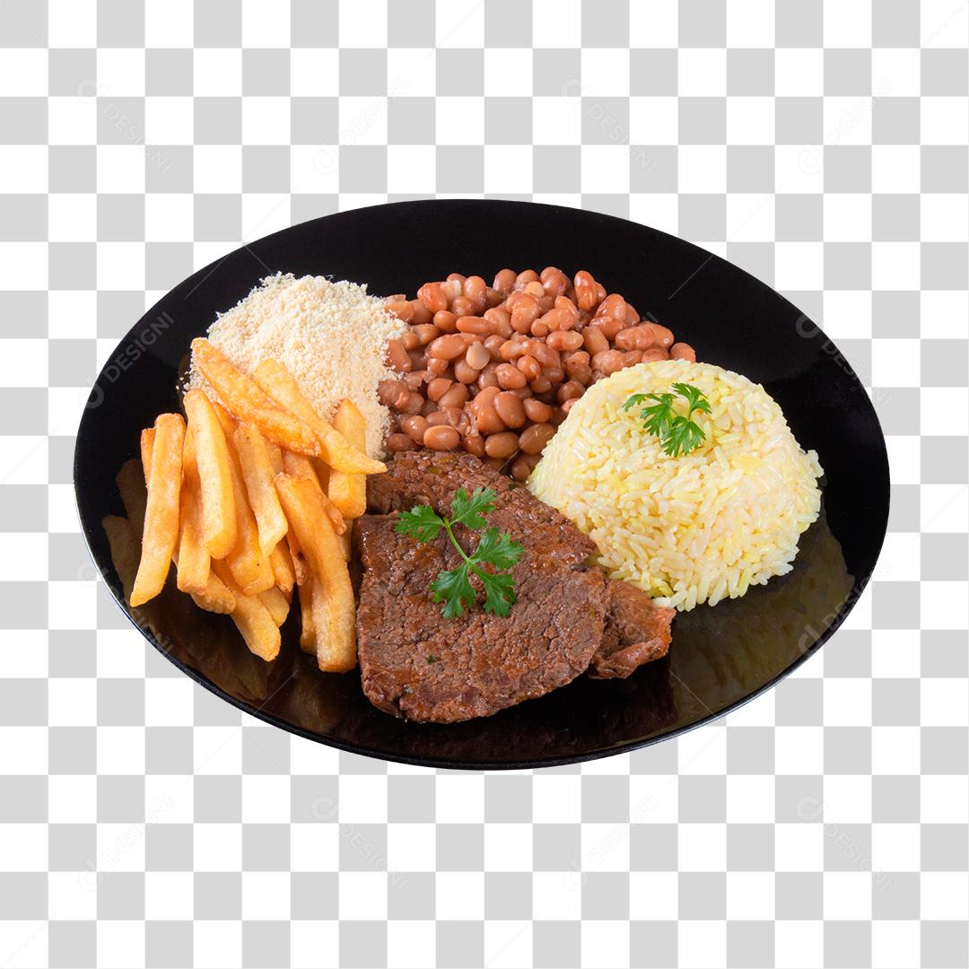 Prato com  comidas típicas brasileira PNG Transparente