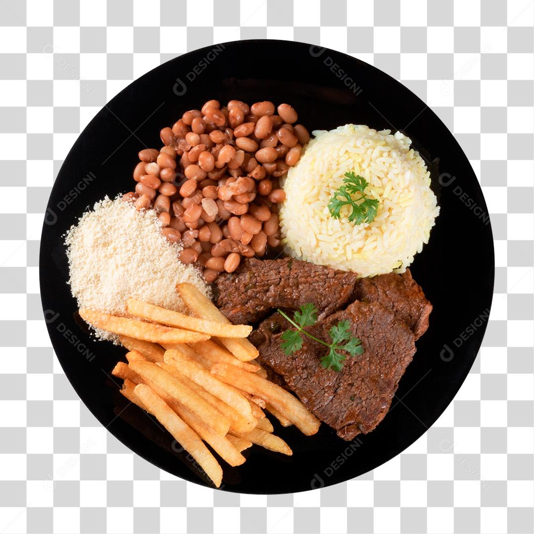 Prato com  comidas típicas brasileira PNG Transparente