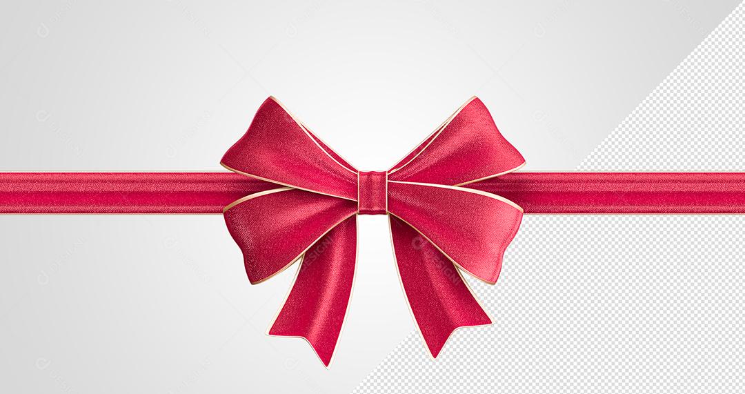 Elemento 3D Laço Rosa Para Composição PSD