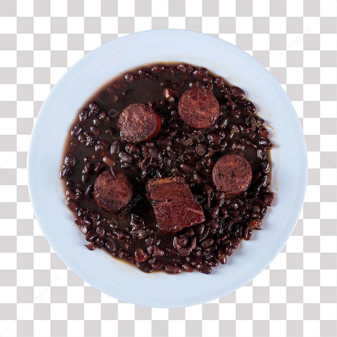 Prato Branco de Feijoada PNG Transparente