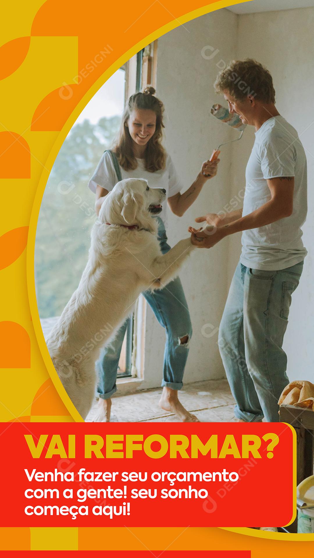 Social Media Vai Reformar Construção PSD Editável