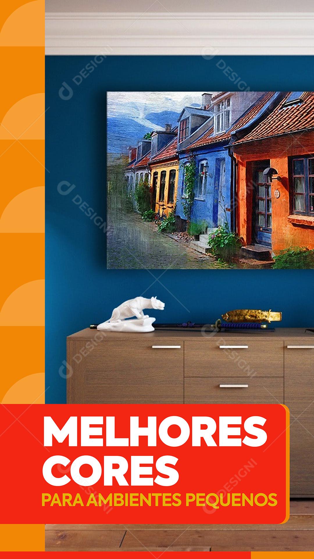 Social Media Melhores Cores Para Ambientes Pequenos Construção PSD Editável