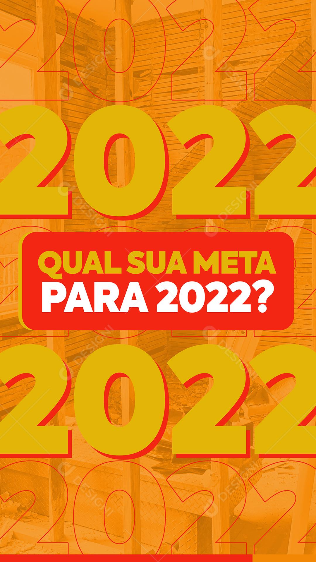 Social Media Qual A Sua Meta Para 2022 Construção PSD Editável