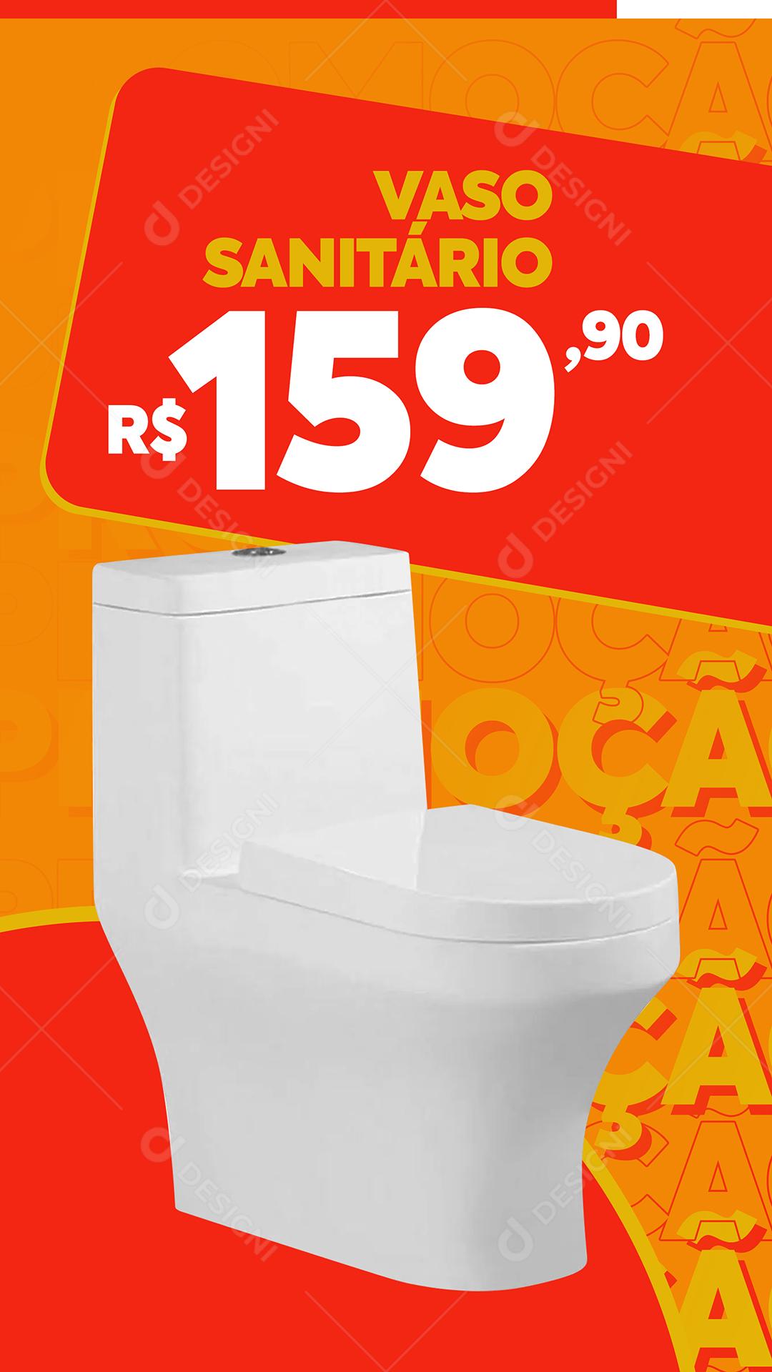 Social Media Vaso Sanitário Construção PSD Editável