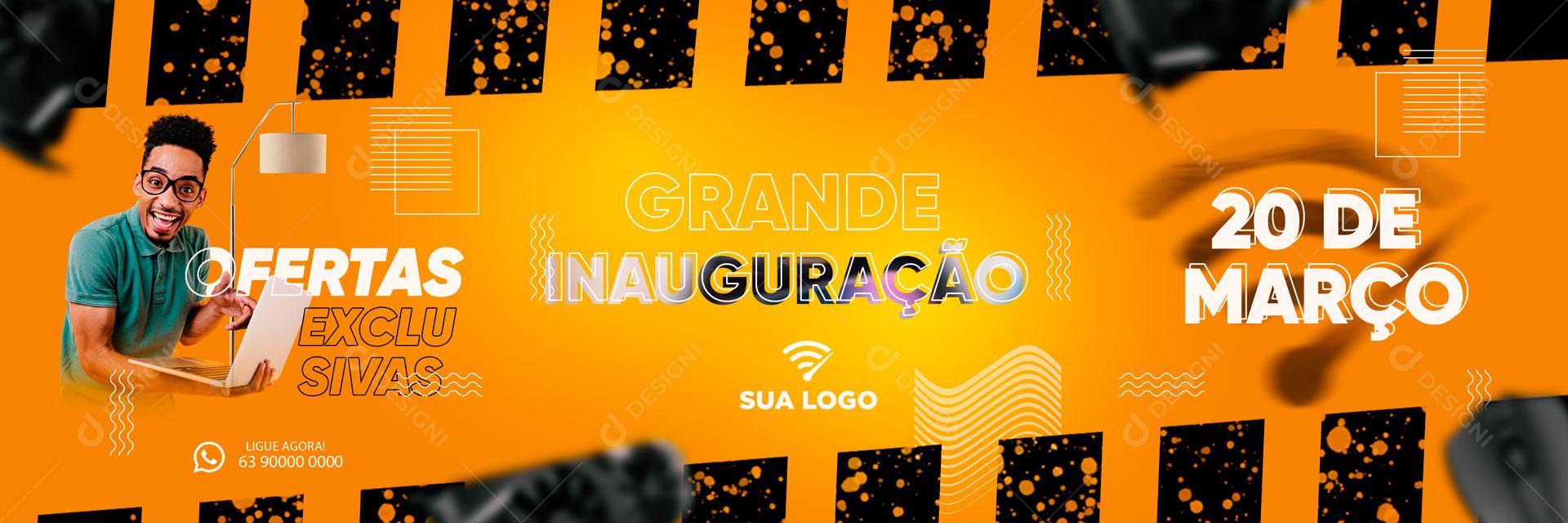 Social Media Computer Store Inauguration Carousel PSD Editable