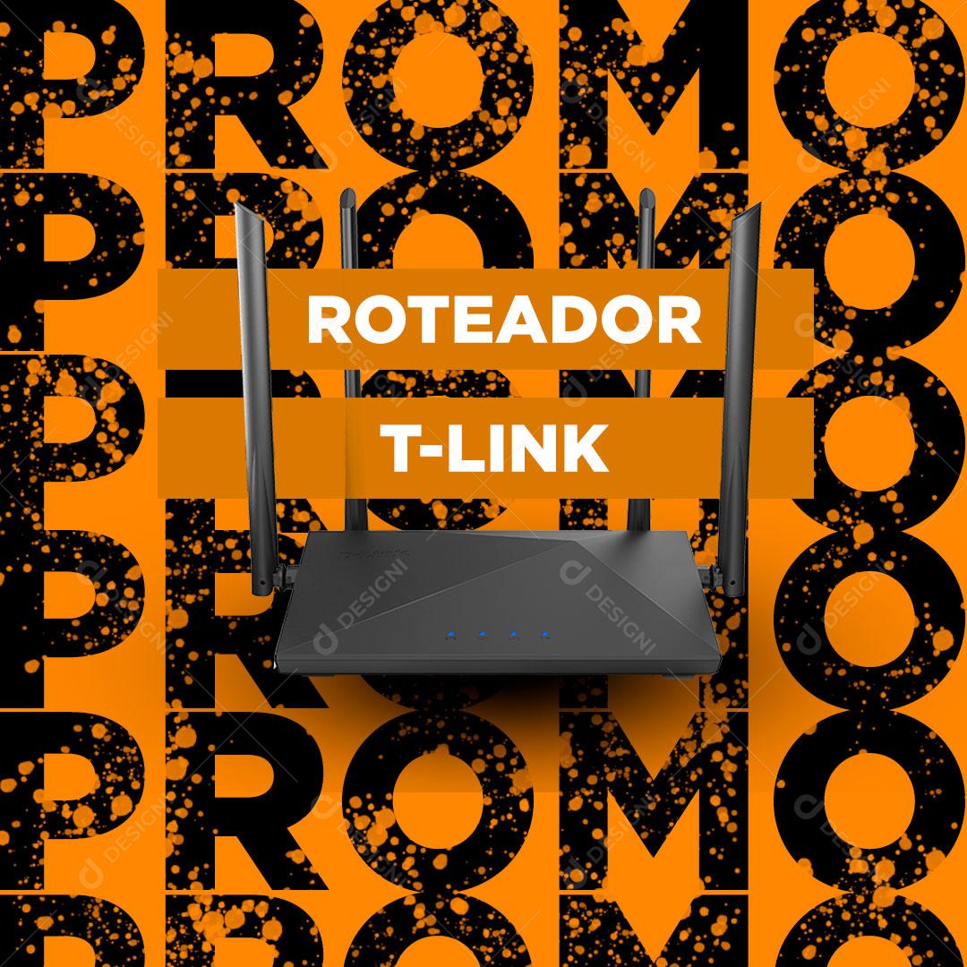 Social Media Loja De Informática Promoção Roteador PSD Editável