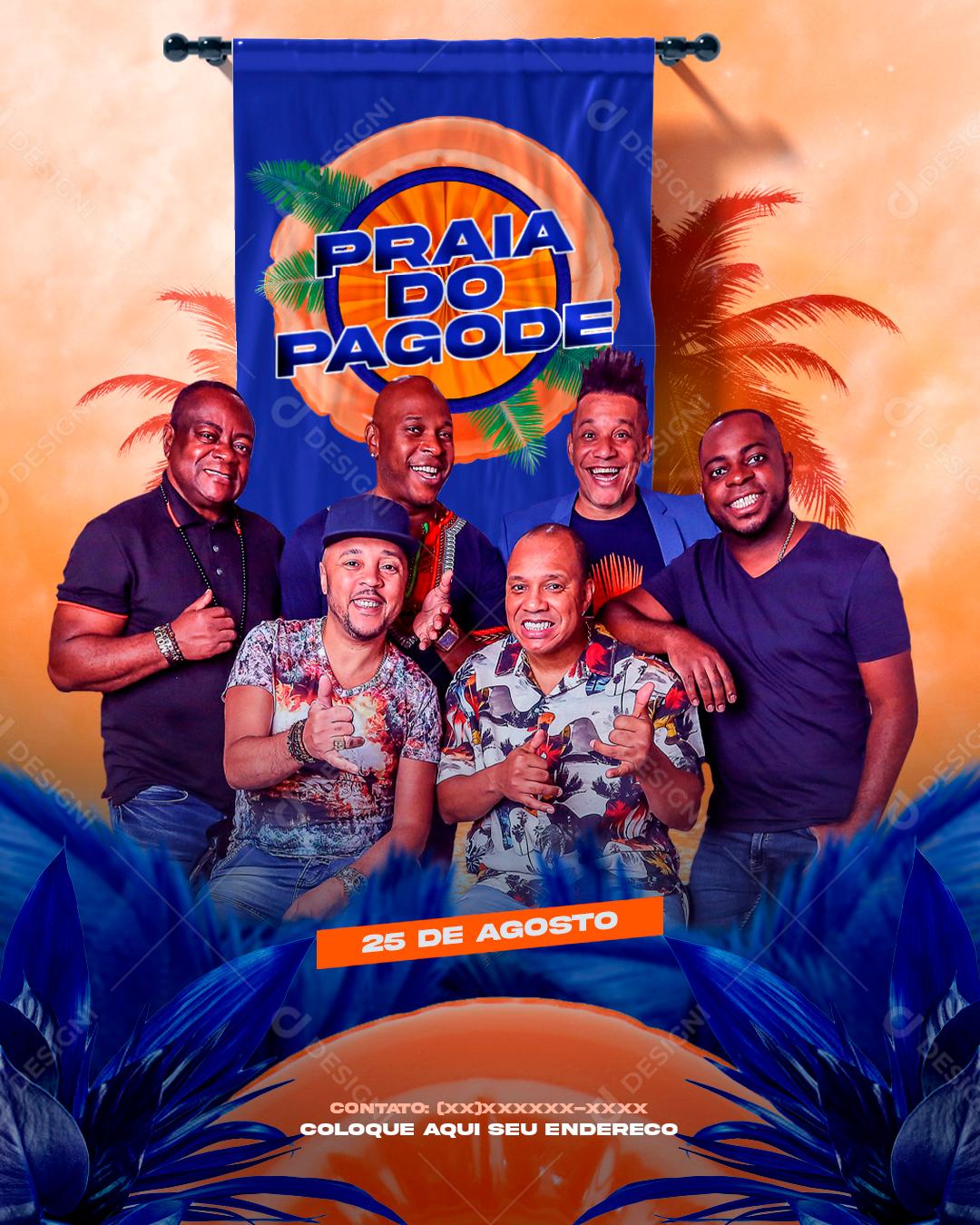Social Media Praia Do Pagode Flyers PSD Editável