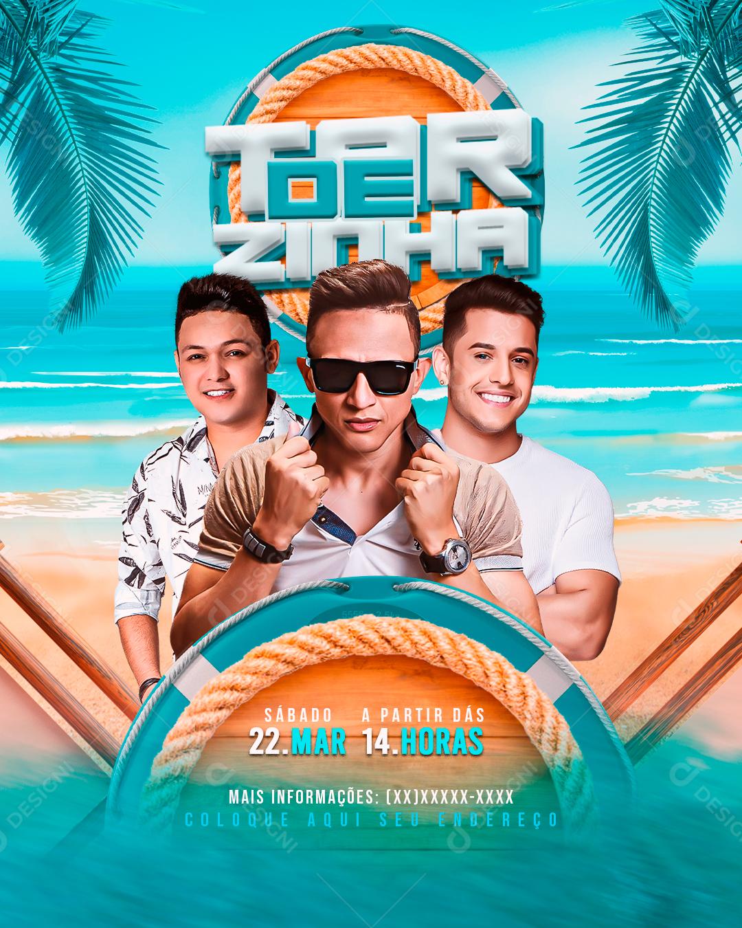 Social Media Tardezinha  Agenda Flyers PSD Editável