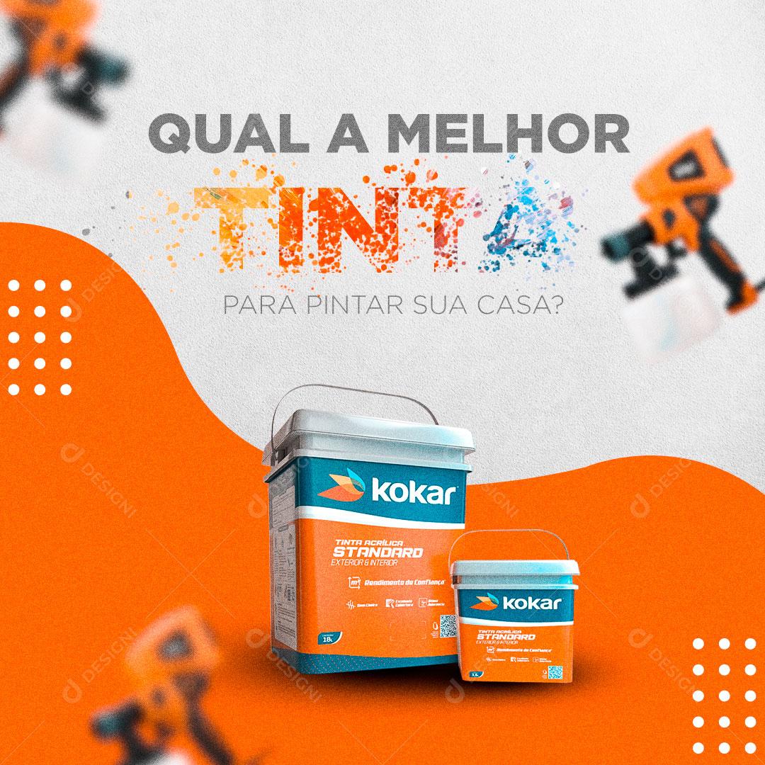 Lojas De Materiais De Construção Qual a Melhor Tinta? Socail Media PSD Editável