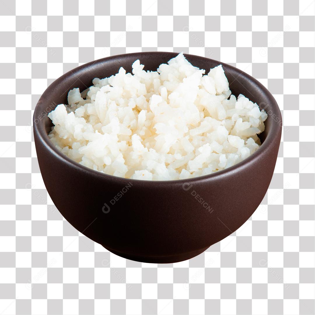 Pote Com Arroz Branco Cozido PNG Transparente