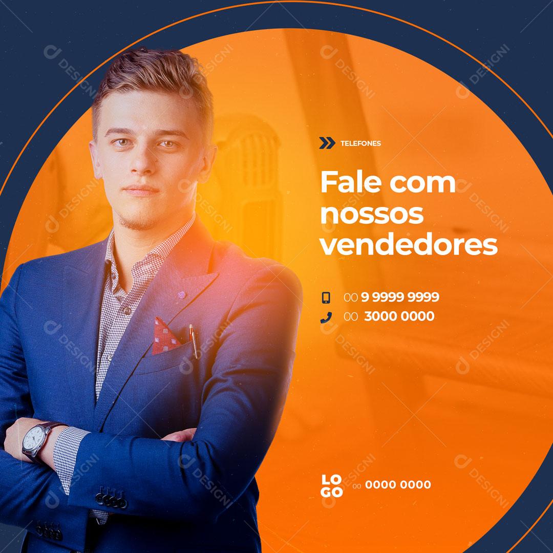 Materiais De Construção Fale Com Nosso Vendedores Social Media PSD Editável