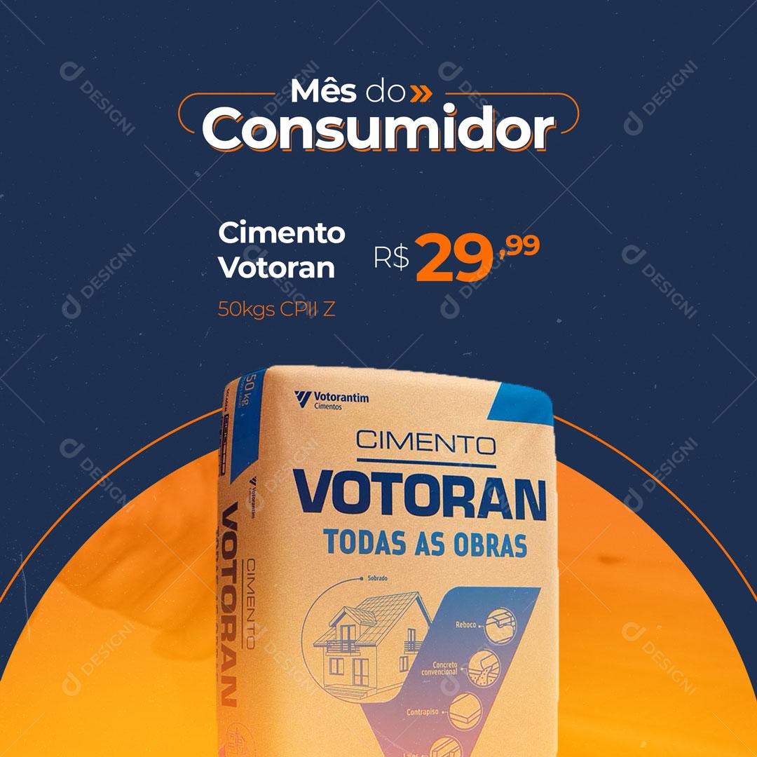 Post Materiais De Construção Cimento Social Media PSD Editável