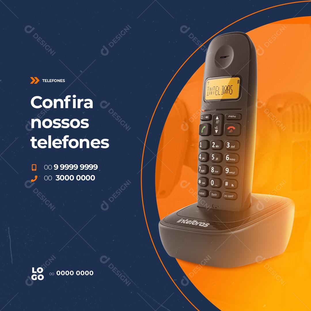 Post Loja de Materiais de Construção Confira Nossos Telefones Social Media PSD Editável
