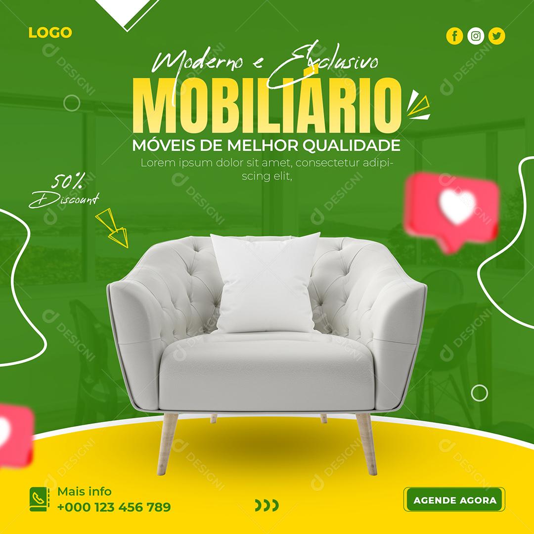 Social Media Moderno e Exclusivo Imobiliária PSD Editável