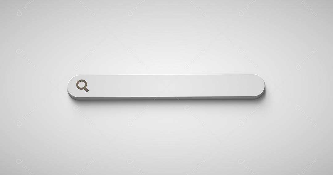 Barra de pesquisa em branco mínima no fundo branco. Conceito de pesquisa na Web