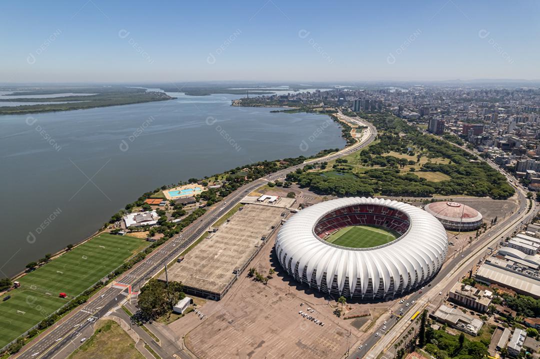 Vista aérea de Porto Alegre, RS, Brasil. Foto aérea do Estádio José Pinheiro Borda