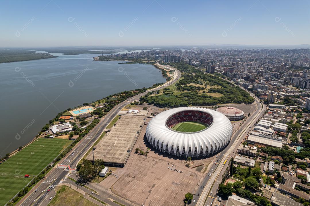 Vista aérea de Porto Alegre, RS, Brasil. Foto aérea do Estádio José Pinheiro Borda
