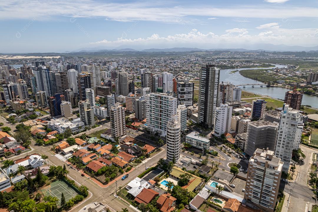 Vista aérea de Torres, Rio Grande do Sul, Brasil. Cidade litorânea no sul do Brasil.