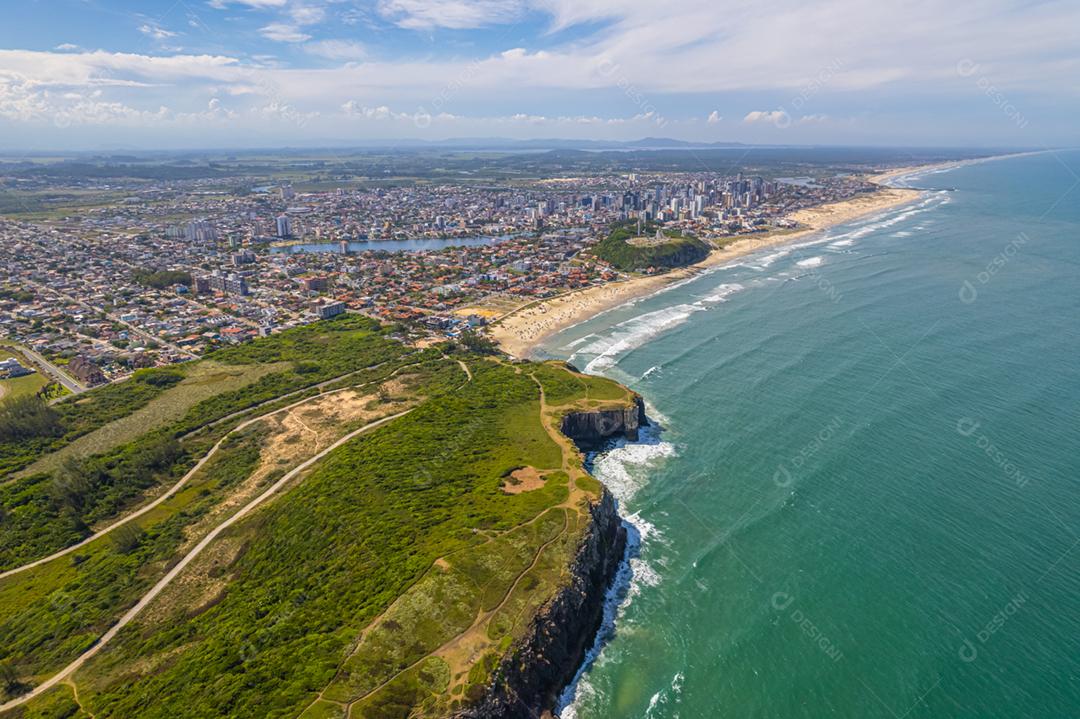 Vista aérea de Torres, Rio Grande do Sul, Brasil. Cidade litorânea no sul do Brasil.