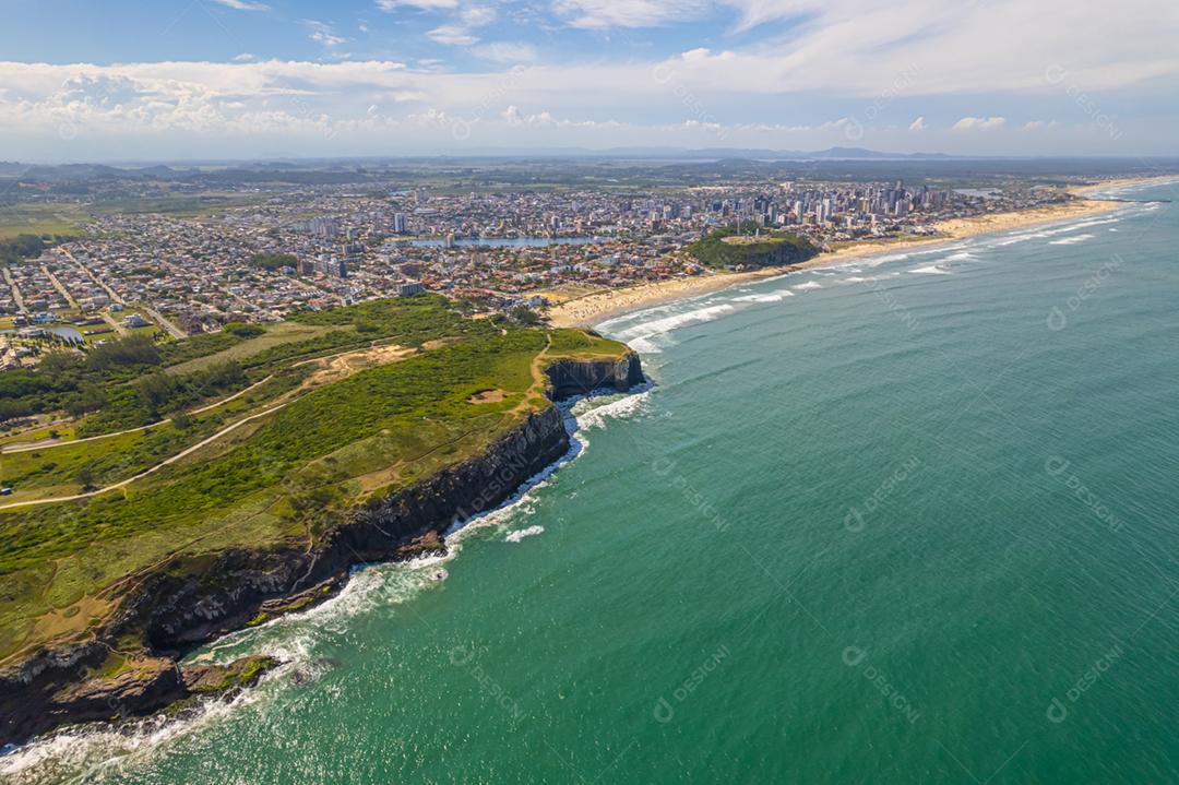 Vista aérea de Torres, Rio Grande do Sul, Brasil. Cidade litorânea no sul do Brasil.