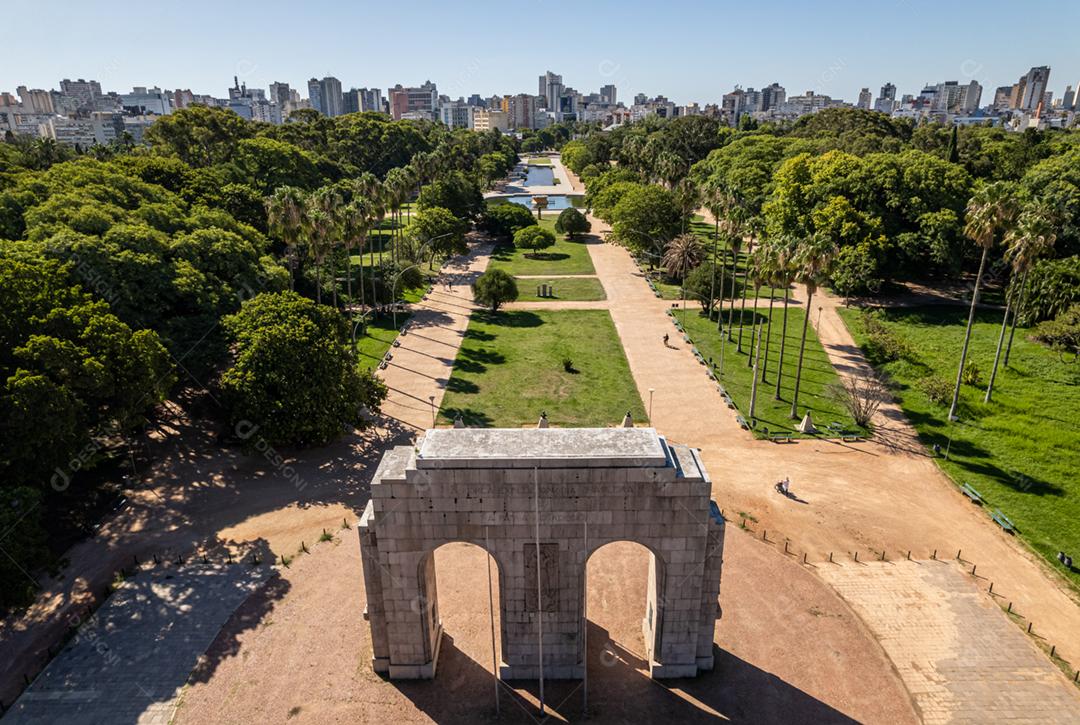Vista aérea de Bento Gonçalves, Rio Grande do Sul, Brasil. Famosa cidade turística no sul do Brasil.