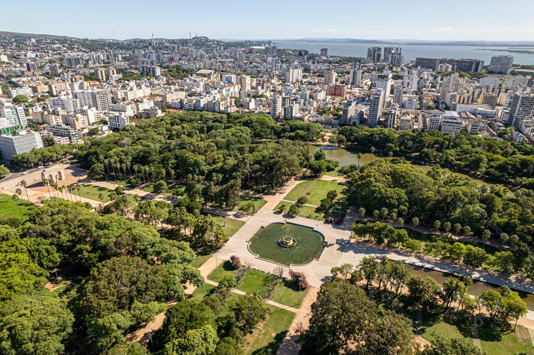 Vista aérea de Bento Gonçalves, Rio Grande do Sul, Brasil. Famosa cidade turística no sul do Brasil.