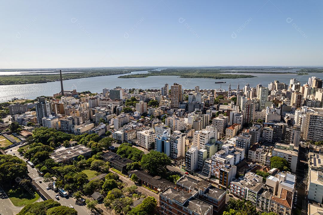 Vista aérea de Porto Alegre, RS, Brasil. foto aérea do grande