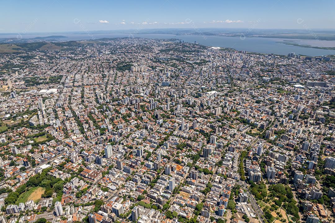 Vista aérea de Porto Alegre, RS, Brasil. foto aérea do grande