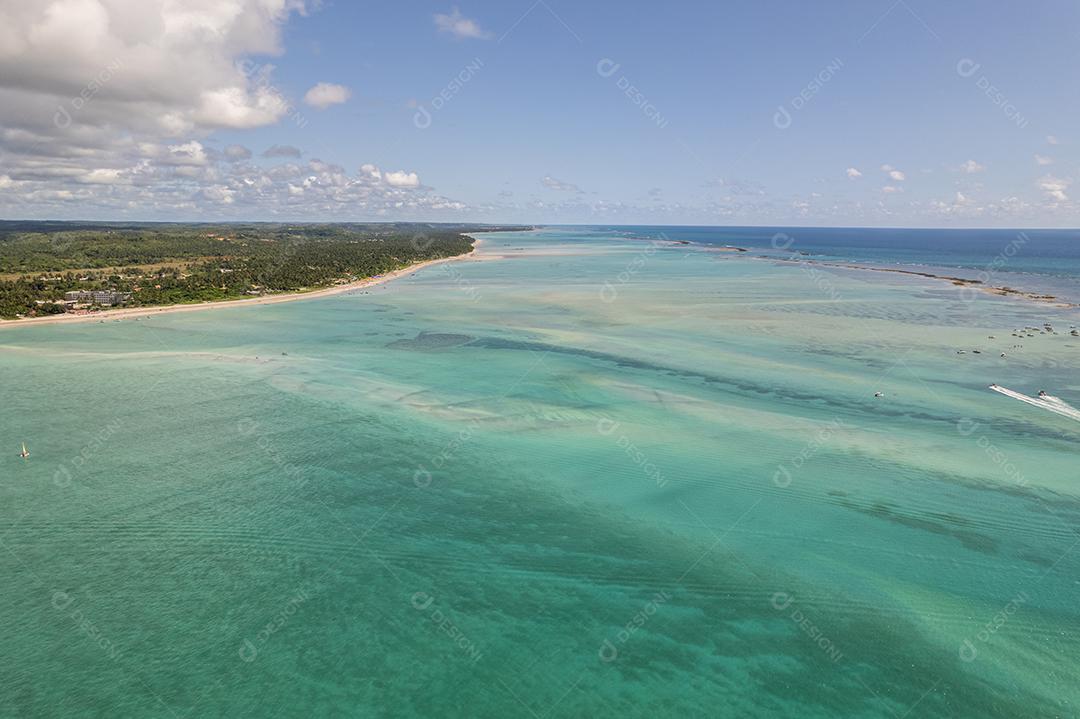 Vista aérea dos recifes de Maragogi, Proteção Ambiental Costa dos Corais
