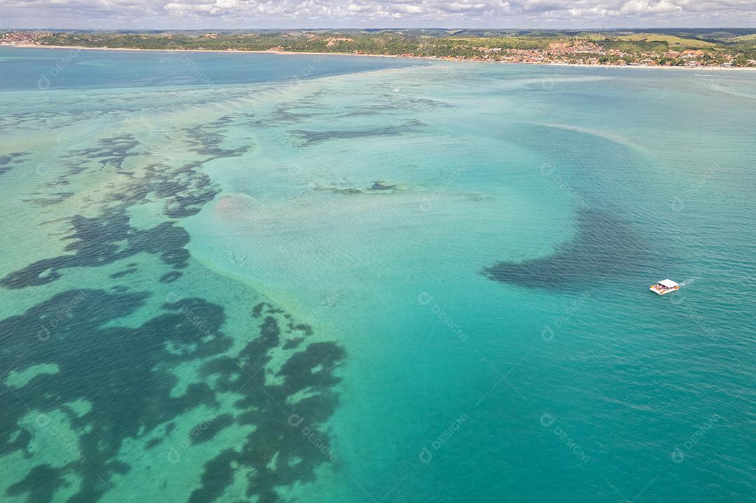 Vista aérea dos recifes de Maragogi, Proteção Ambiental Costa dos Corais