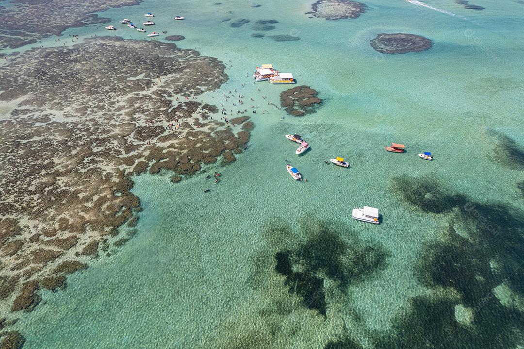 Vista aérea dos recifes de Maragogi, Proteção Ambiental Costa dos Corais