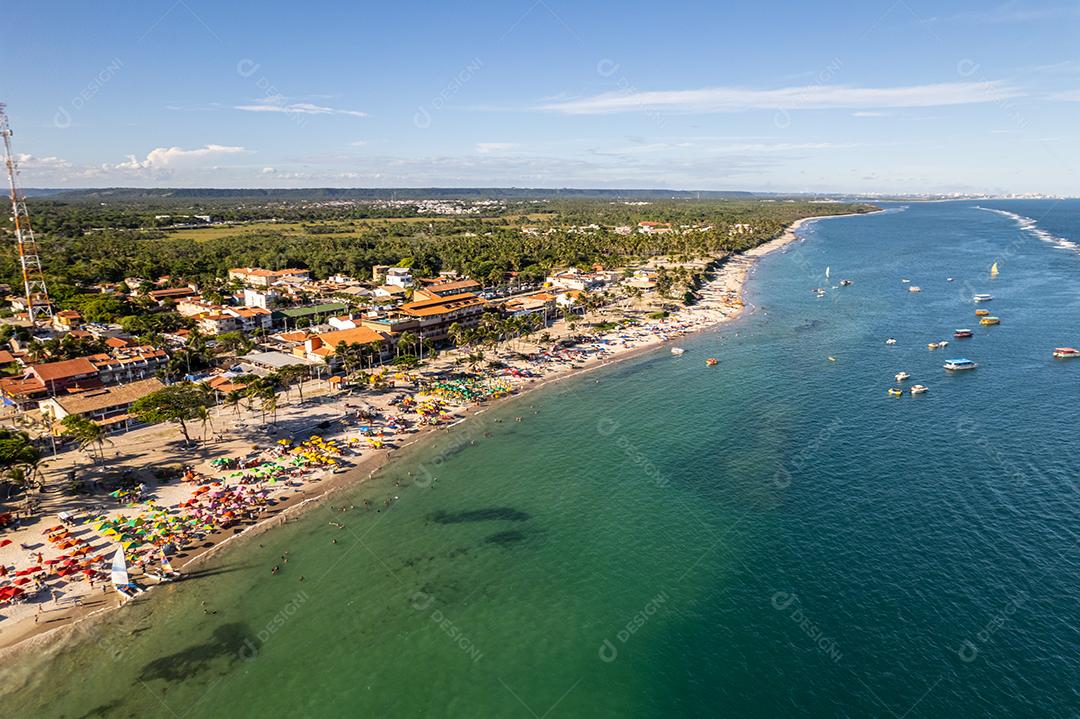 Vista aérea da Praia do Francês ou Praia do Frances, águas claras